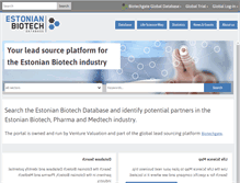 Tablet Screenshot of estonianbiotech.com